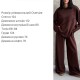 Спортивный Костюм необычного кроя с открытыми швами айвори