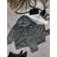 Велюровый теплый костюм (кофта с капюшоном+брюки низ на манжете) графит
