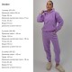 Костюм из плюшевого флиса (кофта с капюшоном+карманом кенгуру+брюки манжета на резинке) черный