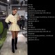 Теплый костюм с контрастной отделкой (мини юбочка в складочку+укороченный жакет с карманами)молочный