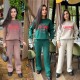 Теплый костюм из трехнитки на флисе (брюки прямого кроя+кофта с накатом) коричневый