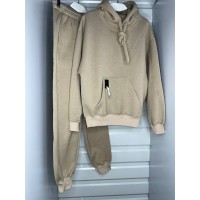 Теплый костюм из серии Family style (кофта с капюшоном+брюки низ на манжете с резинкой) серый