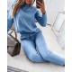 Костюм прогулочный свитер+брюки ангора джинс