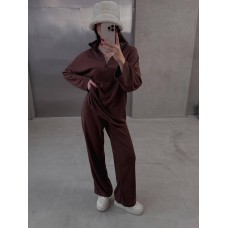 Костюм «MAXI» оверсайз (свитер+штаны) шоколад