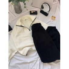 Практичный повседневный костюм (худи+штаны) черный