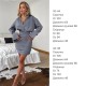 Костюм принт полоска (рубашка с длинными манжетами+мини юбка с драппировкой) черный