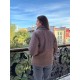 Теплая зимняя куртка Тедди на молнии с карманами шоколад