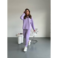 Базовый спортивный костюм (кофта на манжете+штаны на манжете) лаванда