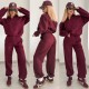 Спортивный костюм (кофта с воротником стойкой на молнии+брюки со стрелками+низ на резинке) бордо