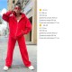 Спортивный костюм (кофта на молнии с капюшоном+брюки свободного кроя) мокко