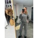 Вельветовый спортивный костюм (кофта низ на резинке+брюки со стрелками) серый