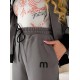 Спортивный костюм (Кофта с декоративным кантом+Брюки с карманами) графит