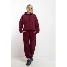 Спортивный костюм (кофта+штаны) турецкая трехнить бордо