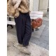 Теплые брюки из кашемира с карманами графит