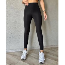 Удобные Теплые базовые лосины на флисе черный