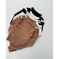 Кофточка оригинального кроя (плотный рубчик) белый
