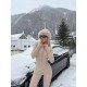 Теплый комбинезон рубчик на молнии на флисе бежевый