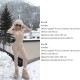 Теплый комбинезон рубчик на молнии на флисе мокко