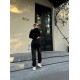 Уютный комбинезон (кофта с капюшоном+брюки с карманами) трехнитка на флисе черный