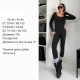 Теплый приятный к телу комбинезон с круглой горловиной шоколад