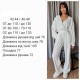 Велюровый комбинезон (кофта на молнии с капюшоном+свободные брюки) молочный