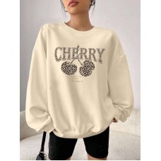 Кофта Cherry трехнить на флисе светло-бежевый