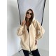 Очень мягкая кофта на змейке и с капюшоном беж