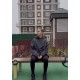 Теплый худи оверсайз  с 3D принтом ️по спинке трехнитка на флисе графит