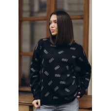 Базовый женский свитер «MIU MIU» черный