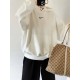 Худи Oversize манжеты из основной ткани глубокий капюшон шнурочки белый