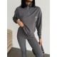Спортивный костюм Микродайвинг (кофточки+лосины) серый