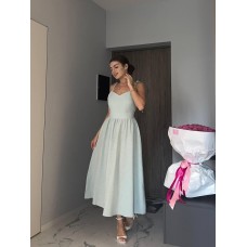 Сарафан из льна удобный крой и легкий мята