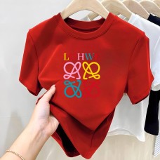Футболка с накатом хлопок красный
