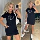 Базовое трикотажное мини платье с карманами черный