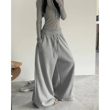 Объемные Oversize Брюки с глубокими карманами серый