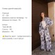 Костюм в пижамном стиле свободного кроя принт коровка