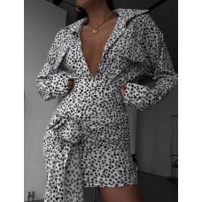 Костюм (юбка с бантом+рубашка) молочный