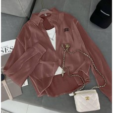 Комплект 2-ка Рубашка шифон+майка шоколад