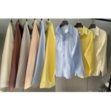 Нежная батистовая рубашка с длинным рукавом-тонкая на жаркое лето серый