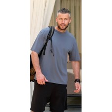 Однотонная мужская футболка графит