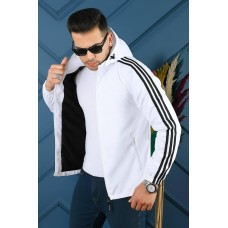 Мужская ветровка на подкладке с капюшоном белый