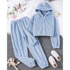 Пижама с двусторонней махры голубой