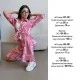 Костюм (брюки+рубашка свободного кроя) софт принт абстрация барби